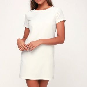 Lulus white shift dress